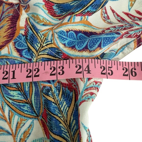 Tommy Bahama Men's Silk Shirt XL Multicolor Festival‎ Fronds Tropical Leaf Print - Picture 3 of 8